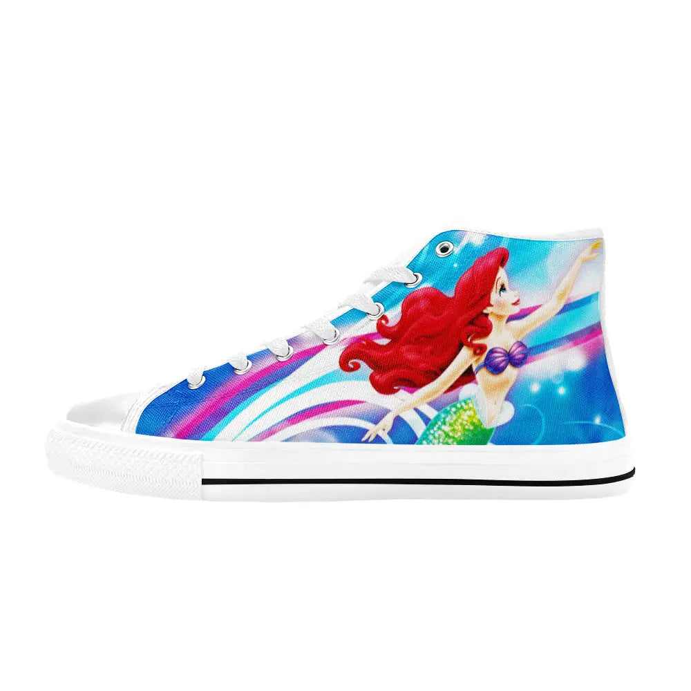 Ariel The Little Mermaid Custom High Top Sneakers Shoes