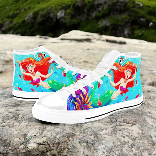 Ariel The Little Mermaid Custom High Top Sneakers Shoes