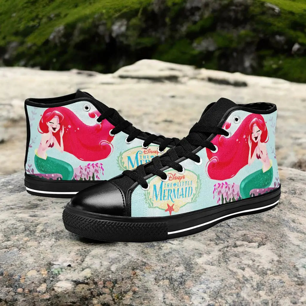 Ariel The Little Mermaid Custom High Top Sneakers Shoes