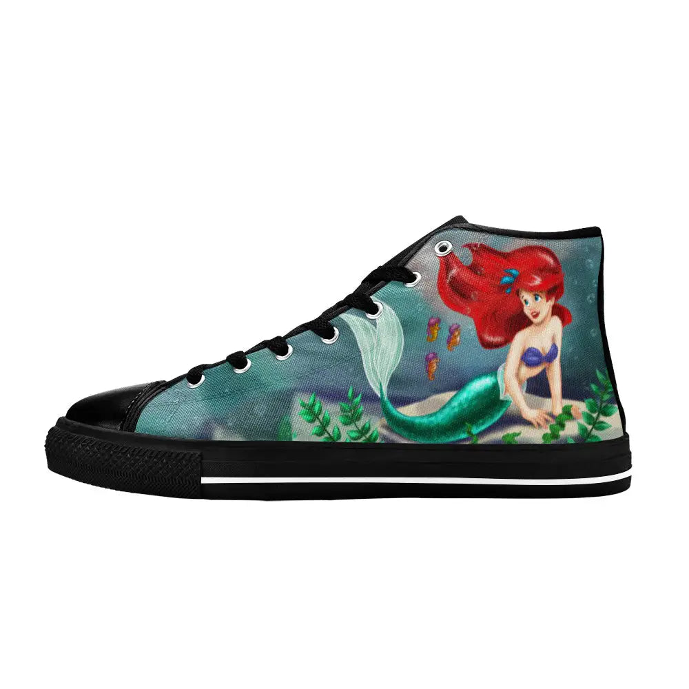 Ariel The Little Mermaid Custom High Top Sneakers Shoes