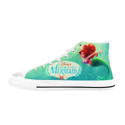 Ariel The Little Mermaid Custom High Top Sneakers Shoes