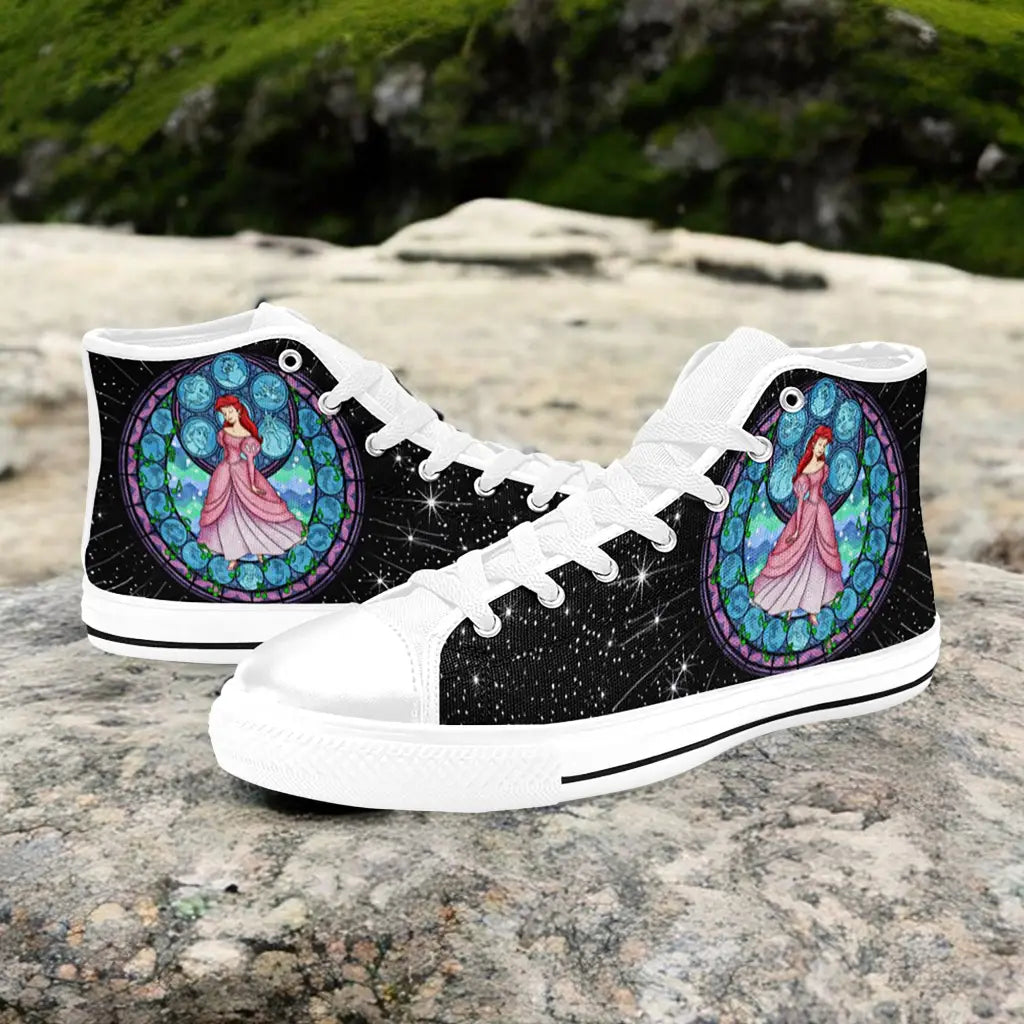 Ariel The Little Mermaid Custom High Top Sneakers Shoes