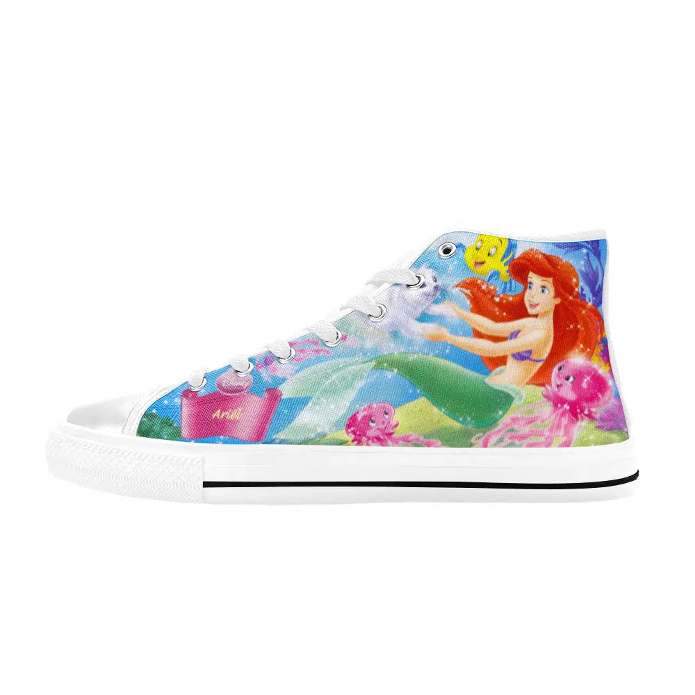 Ariel The Little Mermaid Custom High Top Sneakers Shoes