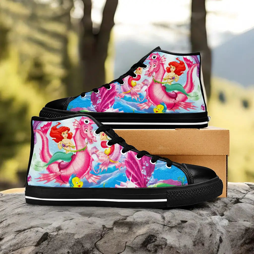 Ariel The Little Mermaid Custom High Top Sneakers Shoes