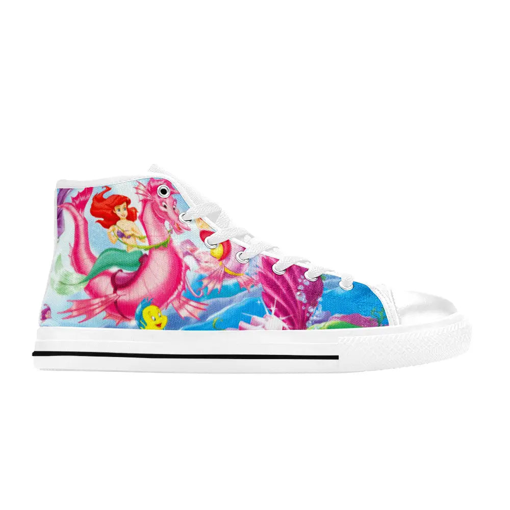 Ariel The Little Mermaid Custom High Top Sneakers Shoes