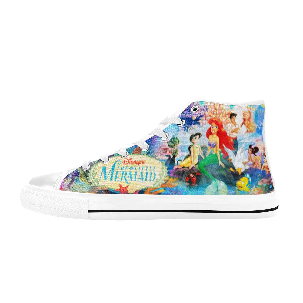 Ariel The Little Mermaid Custom High Top Sneakers Shoes