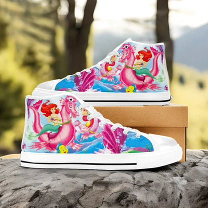 Ariel The Little Mermaid Custom High Top Sneakers Shoes