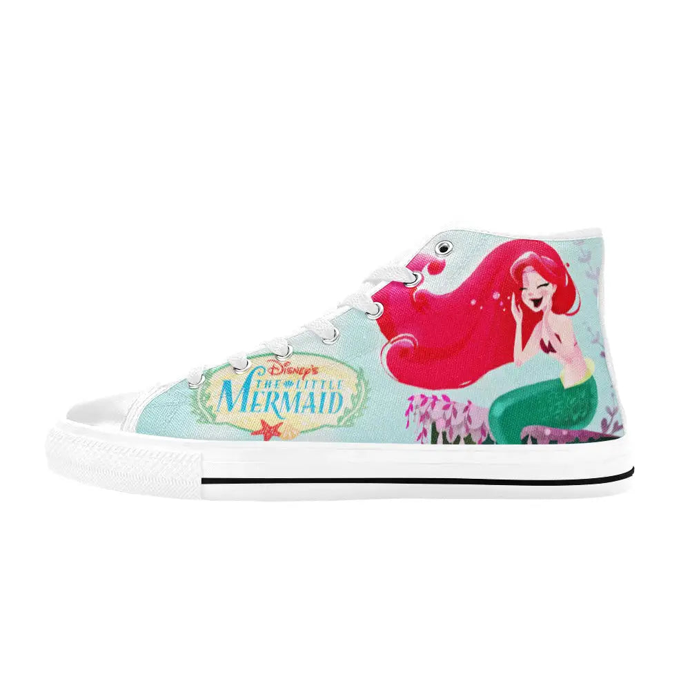 Ariel The Little Mermaid Custom High Top Sneakers Shoes