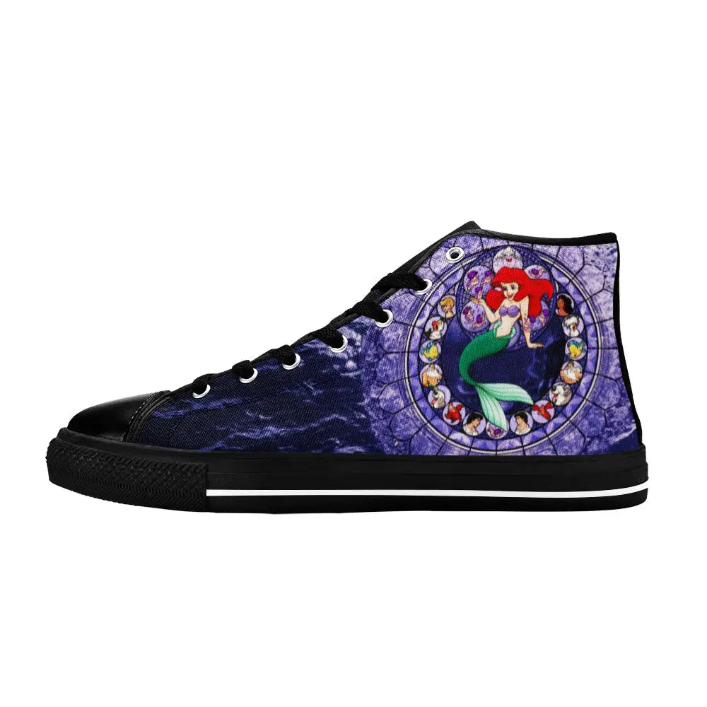 Ariel The Little Mermaid Custom High Top Sneakers Shoes