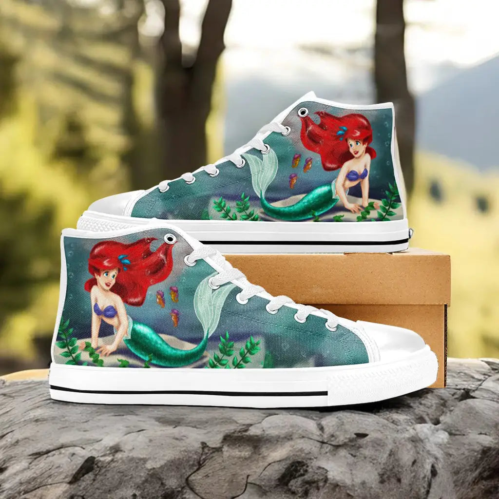 Ariel The Little Mermaid Custom High Top Sneakers Shoes