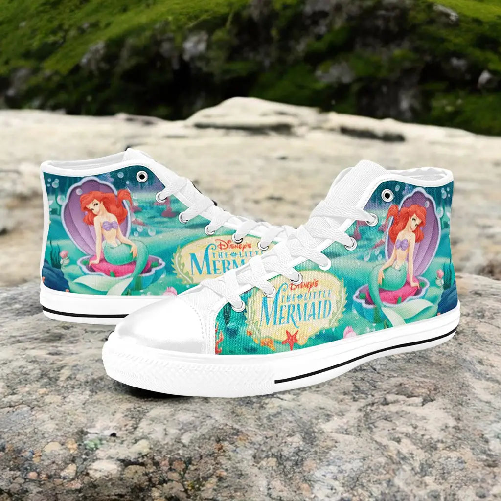 Ariel The Little Mermaid Custom High Top Sneakers Shoes