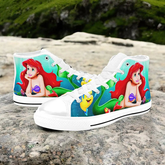 Ariel The Little Mermaid Custom High Top Sneakers Shoes