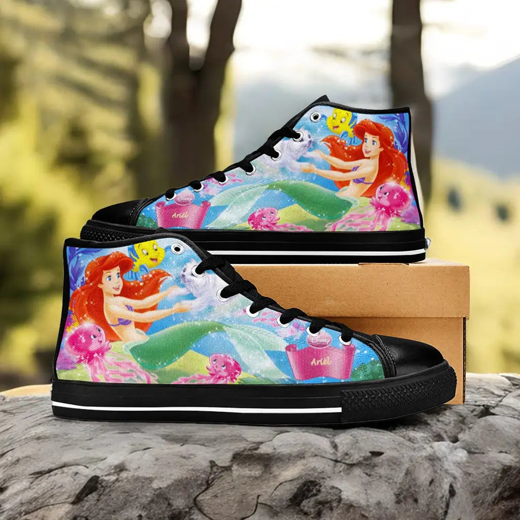 Ariel The Little Mermaid Custom High Top Sneakers Shoes