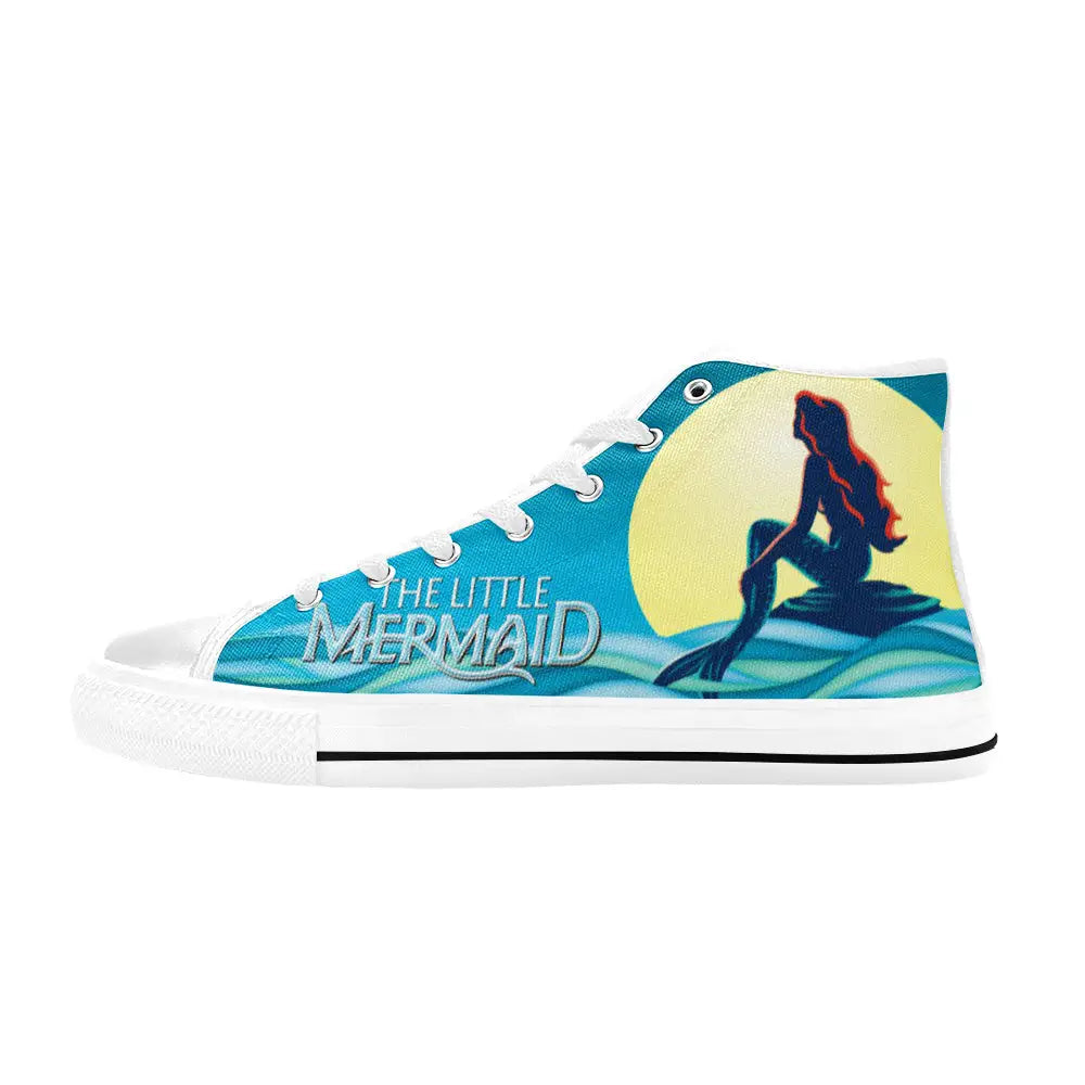 Ariel The Little Mermaid Custom High Top Sneakers Shoes