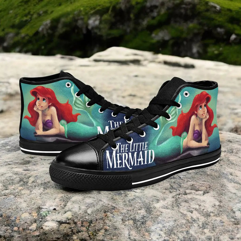 Ariel The Little Mermaid Custom High Top Sneakers Shoes