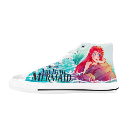 Ariel The Little Mermaid Custom High Top Sneakers Shoes