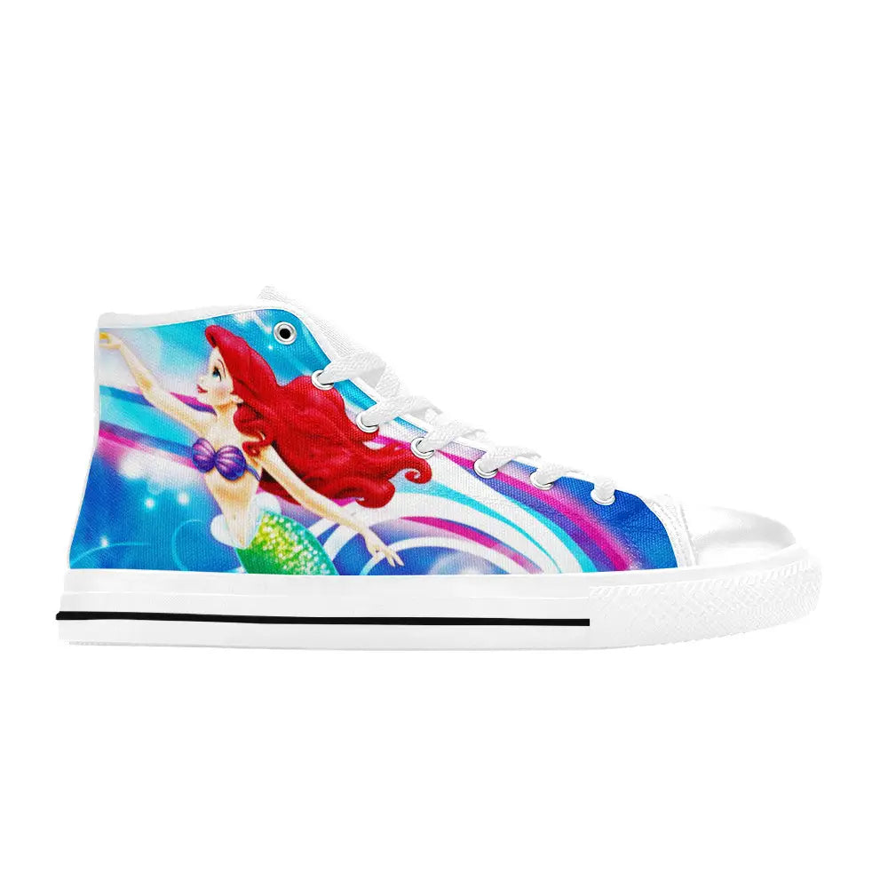 Ariel The Little Mermaid Custom High Top Sneakers Shoes