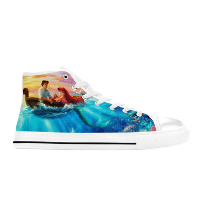 Ariel The Little Mermaid Custom High Top Sneakers Shoes