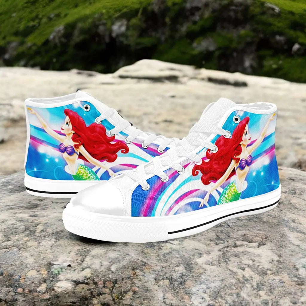 Ariel The Little Mermaid Custom High Top Sneakers Shoes