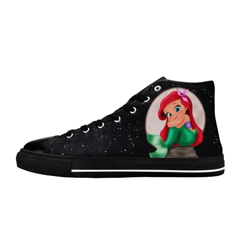 Ariel The Little Mermaid Custom High Top Sneakers Shoes