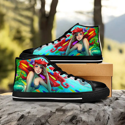 Ariel The Little Mermaid Custom High Top Sneakers Shoes