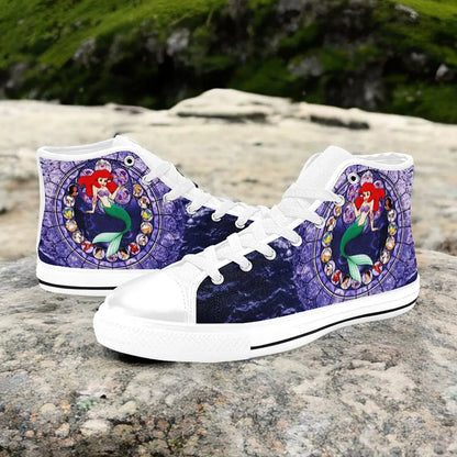 Ariel The Little Mermaid Custom High Top Sneakers Shoes