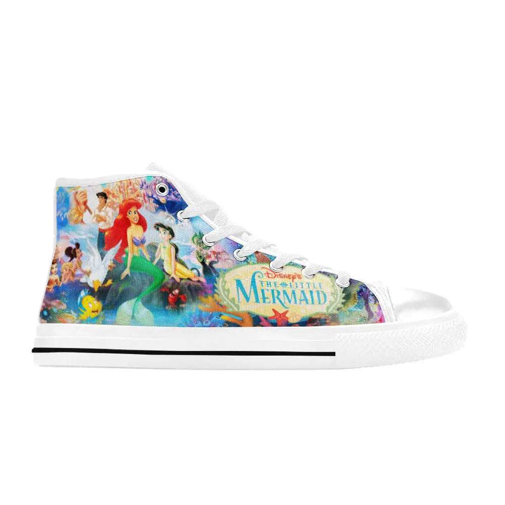 Ariel The Little Mermaid Custom High Top Sneakers Shoes