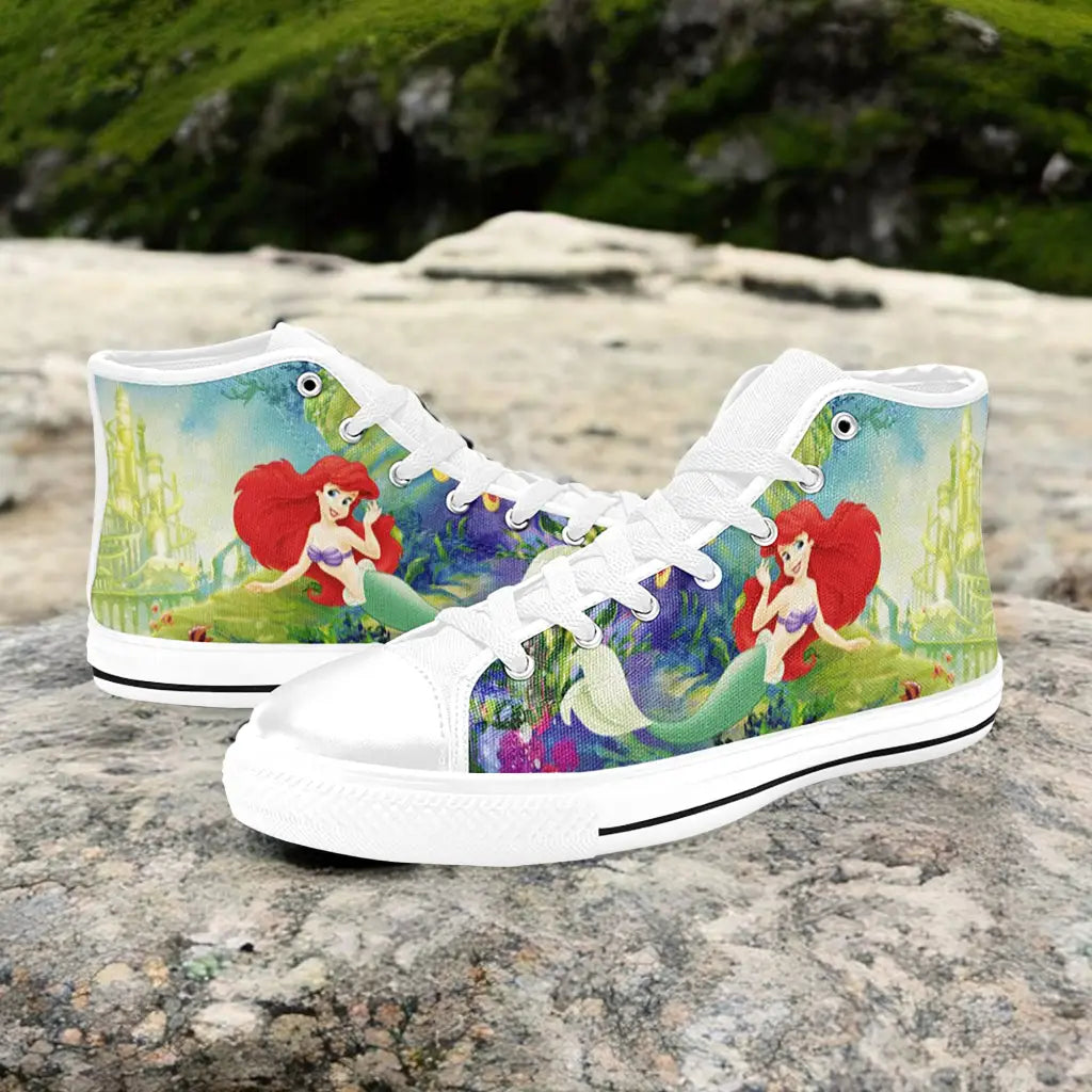 Ariel The Little Mermaid Custom High Top Sneakers Shoes