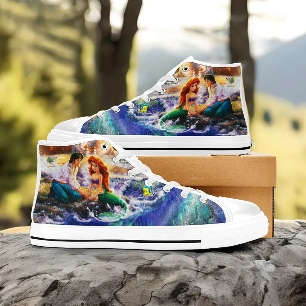 Ariel The Little Mermaid Custom High Top Sneakers Shoes