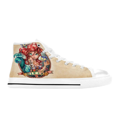 Ariel The Little Mermaid Custom High Top Sneakers Shoes