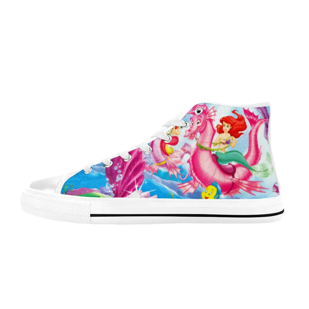 Ariel The Little Mermaid Custom High Top Sneakers Shoes