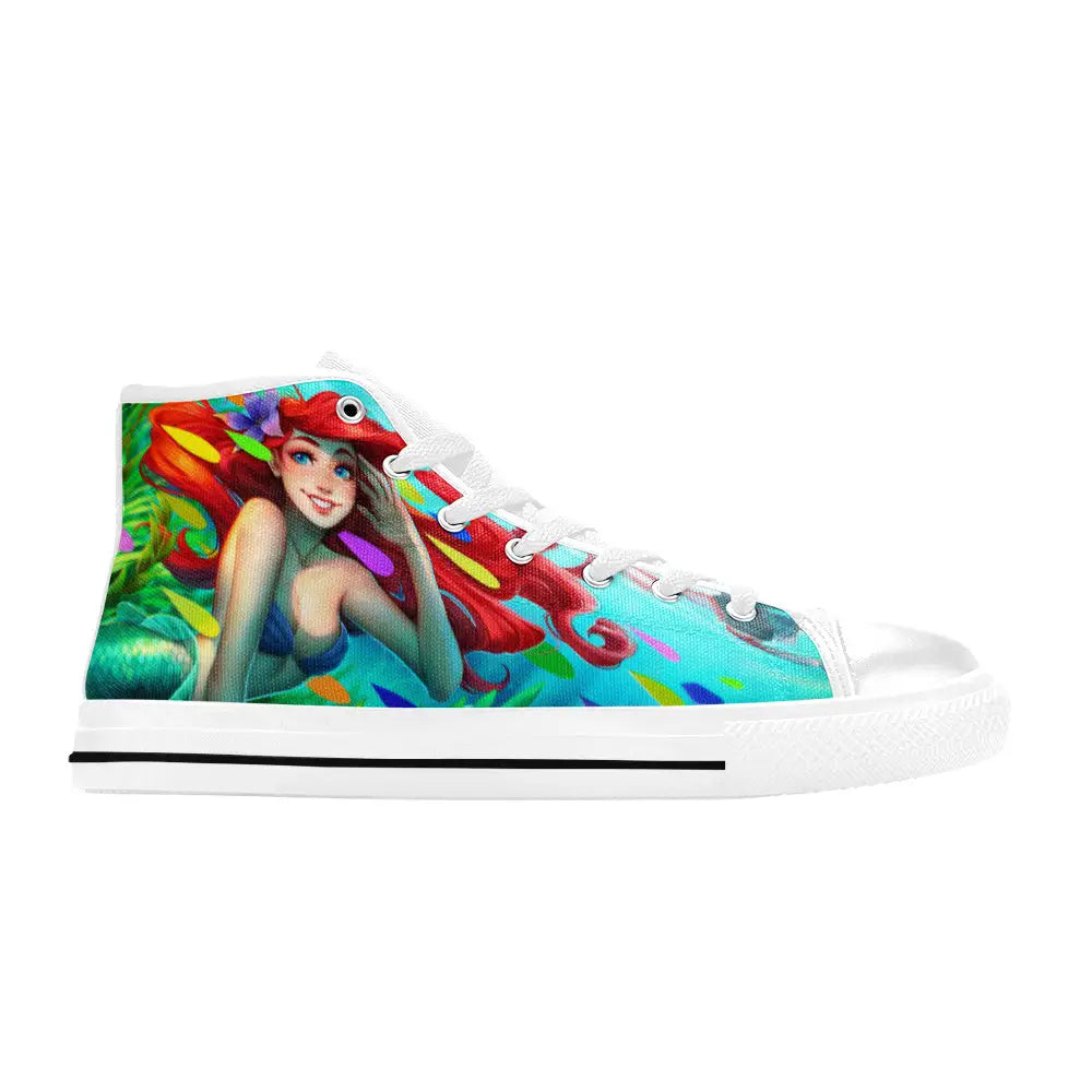 Ariel The Little Mermaid Custom High Top Sneakers Shoes