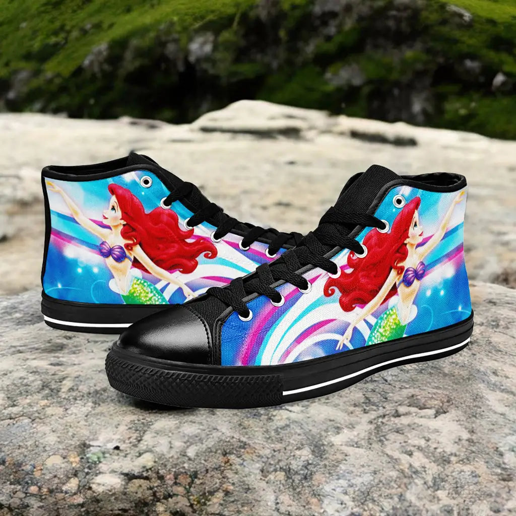 Ariel The Little Mermaid Custom High Top Sneakers Shoes