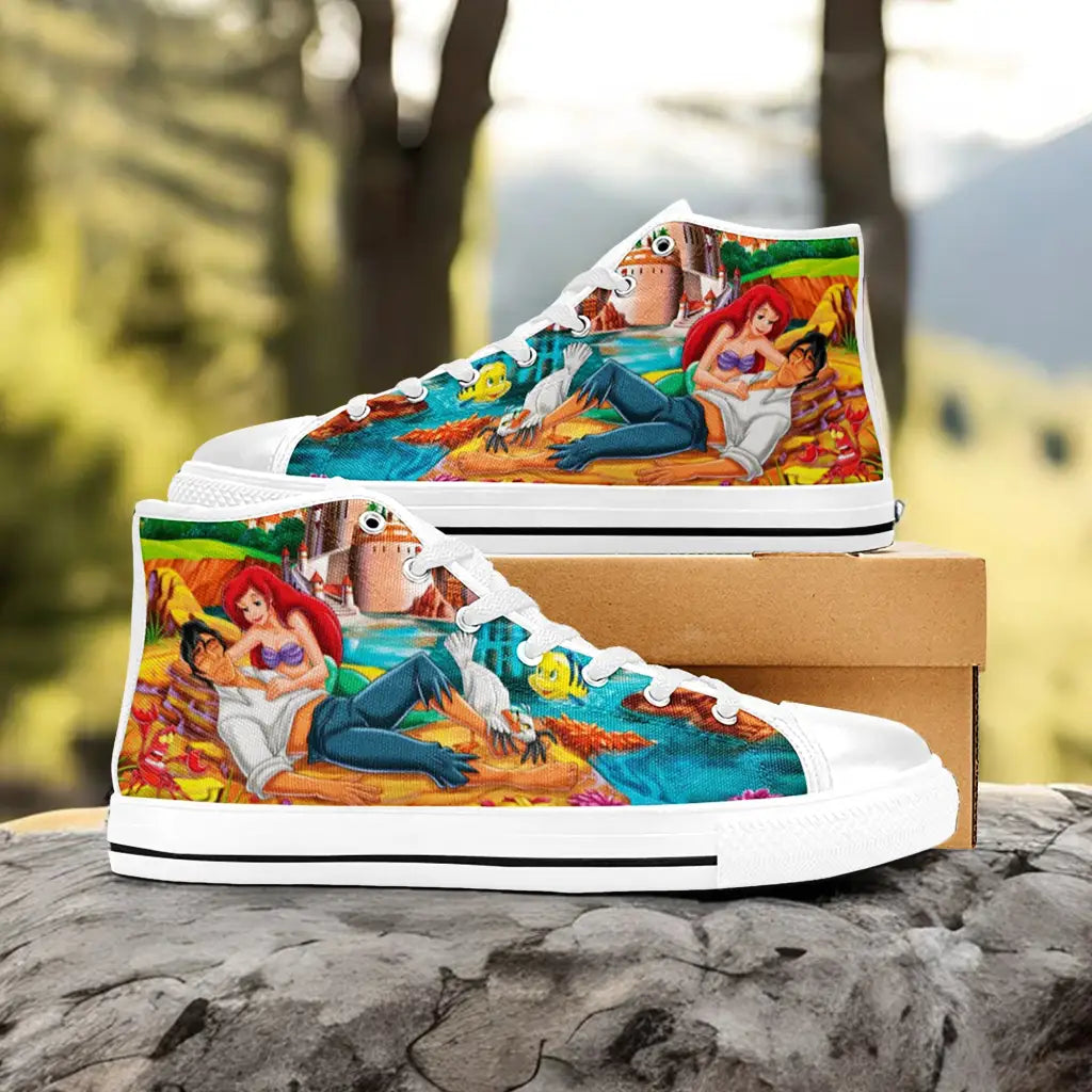 Ariel The Little Mermaid Custom High Top Sneakers Shoes