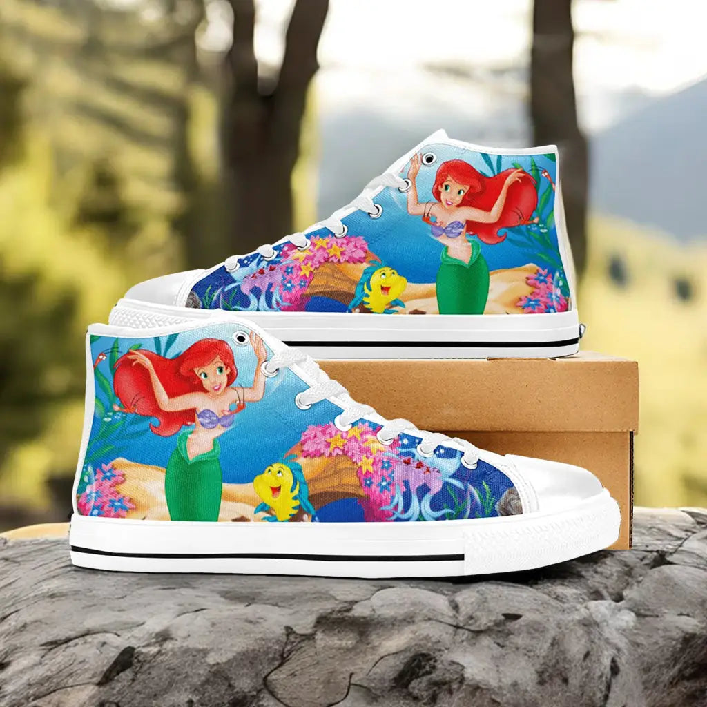 Ariel The Little Mermaid Custom High Top Sneakers Shoes