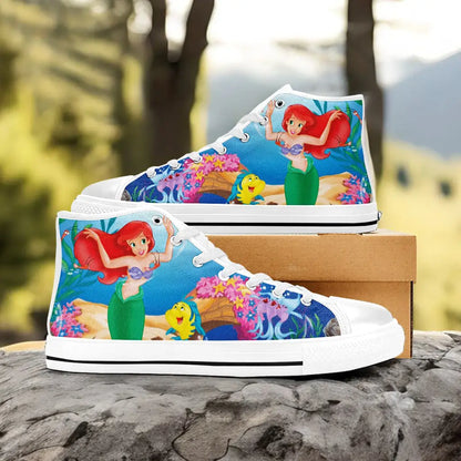 Ariel The Little Mermaid Custom High Top Sneakers Shoes