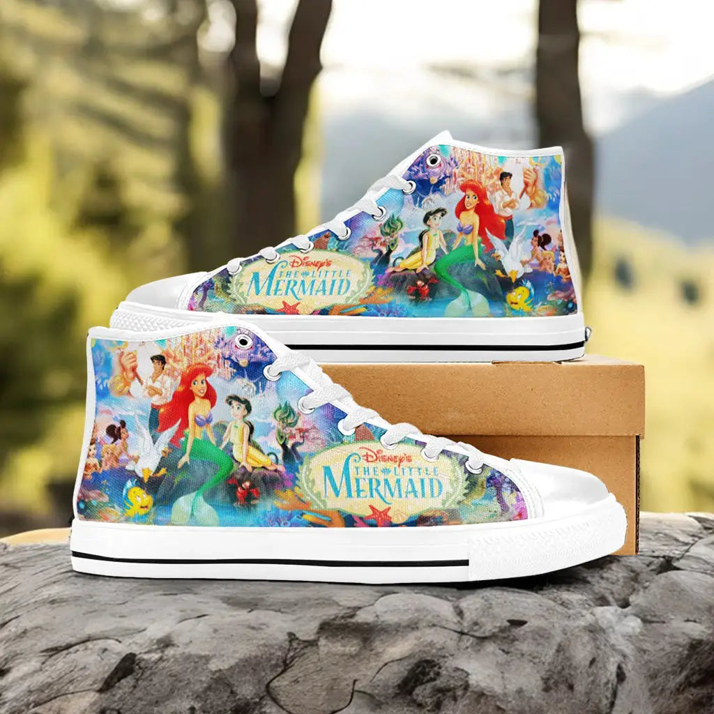 Ariel The Little Mermaid Custom High Top Sneakers Shoes