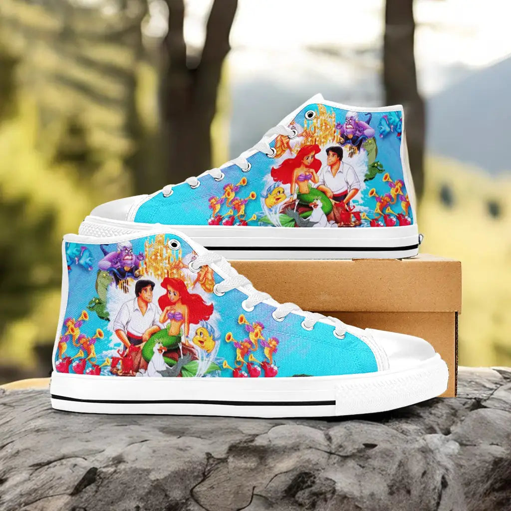 Ariel The Little Mermaid Custom High Top Sneakers Shoes