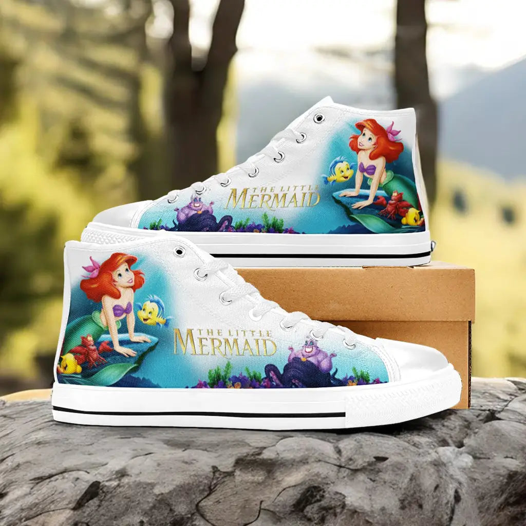 Ariel The Little Mermaid Canvas High Tops Sneakers for Kids