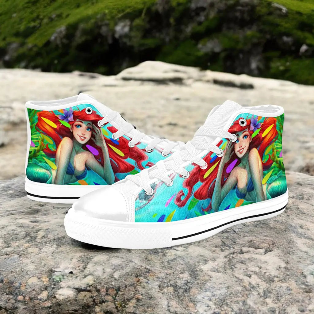 Ariel The Little Mermaid Custom High Top Sneakers Shoes