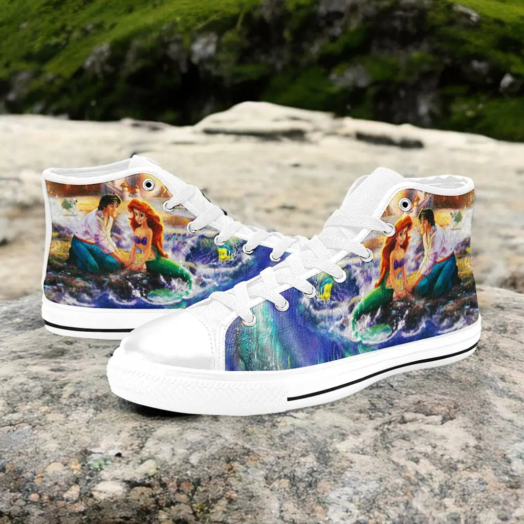 Ariel The Little Mermaid Custom High Top Sneakers Shoes