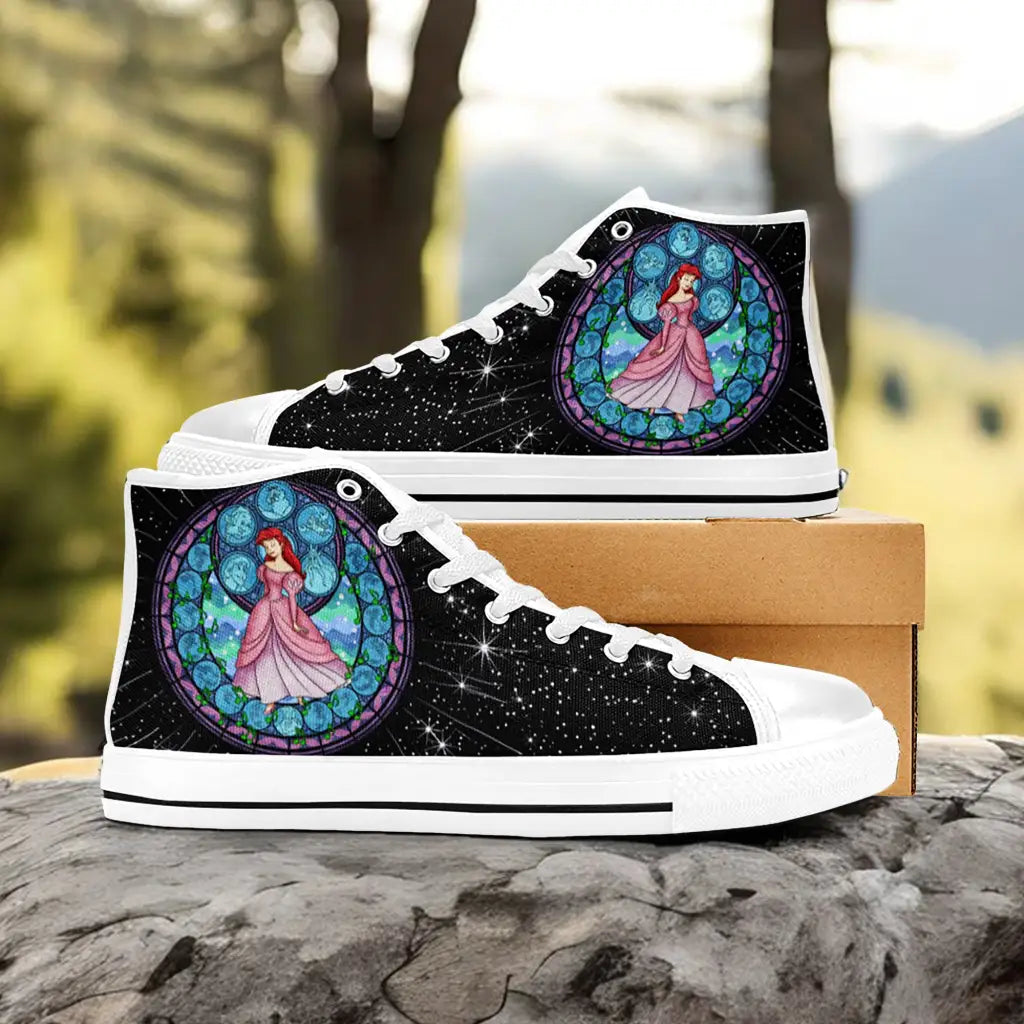 Ariel The Little Mermaid Custom High Top Sneakers Shoes