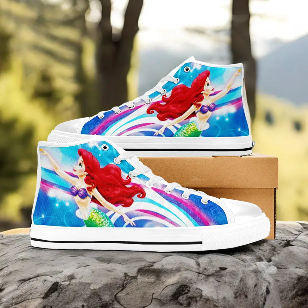 Ariel The Little Mermaid Custom High Top Sneakers Shoes