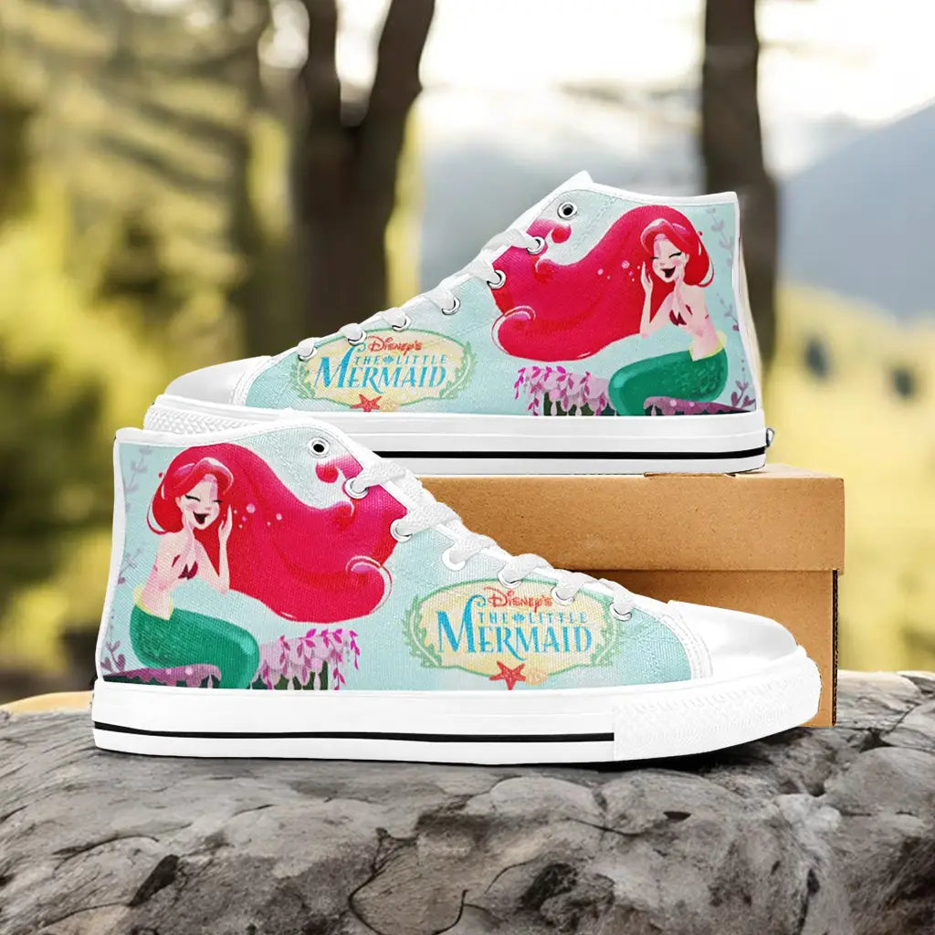 Ariel The Little Mermaid Custom High Top Sneakers Shoes