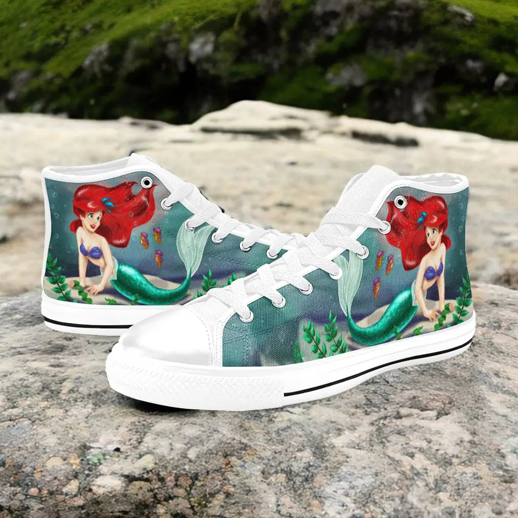 Ariel The Little Mermaid Custom High Top Sneakers Shoes