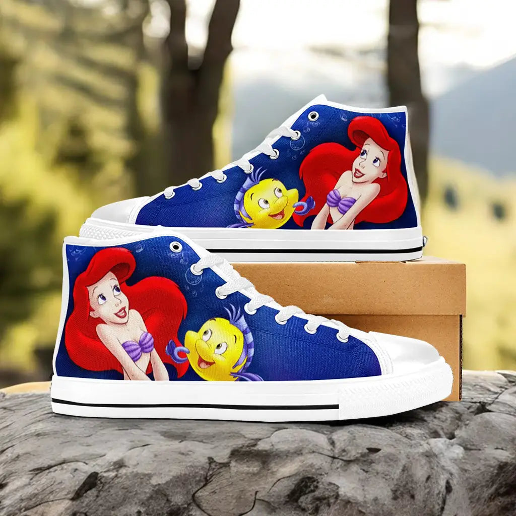 Ariel The Little Mermaid Custom High Top Sneakers Shoes