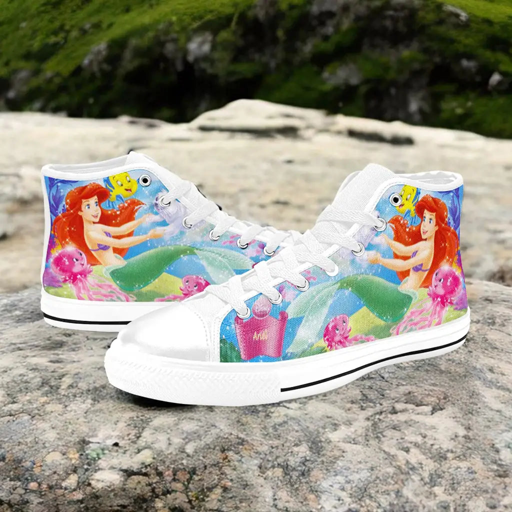 Ariel The Little Mermaid Custom High Top Sneakers Shoes