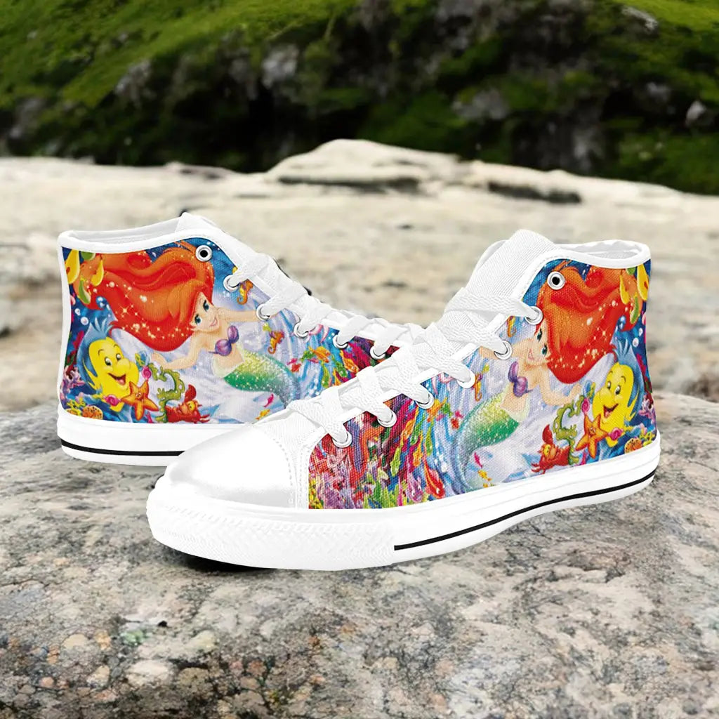 Ariel The Little Mermaid Custom High Top Sneakers Shoes