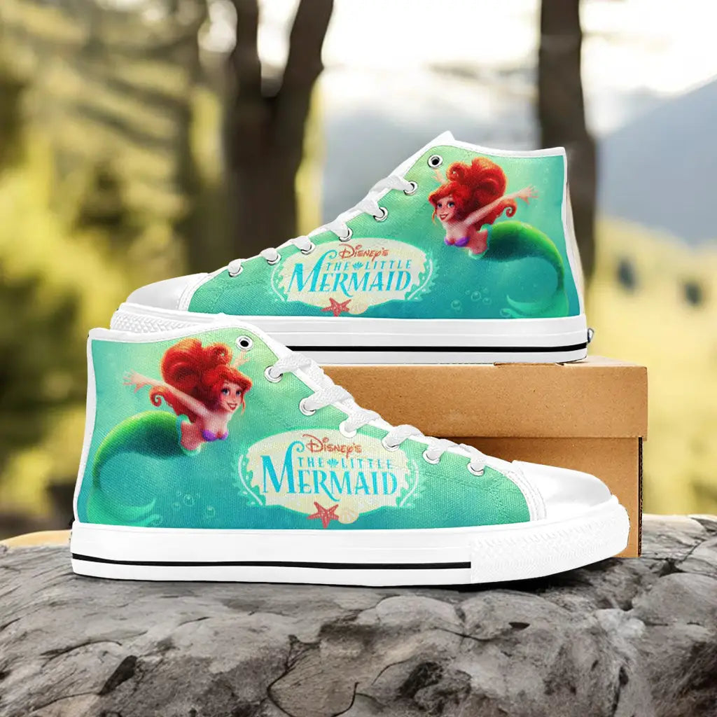 Ariel The Little Mermaid Custom High Top Sneakers Shoes