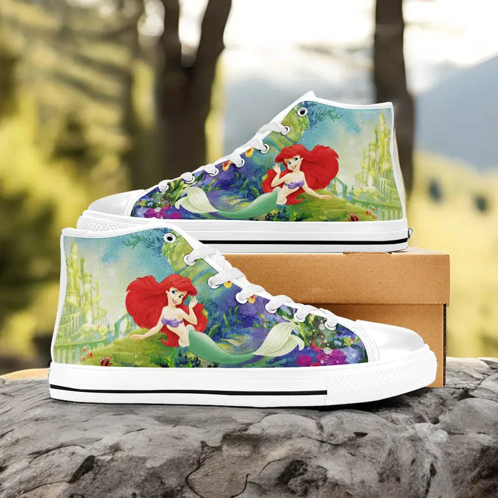 Ariel The Little Mermaid Custom High Top Sneakers Shoes